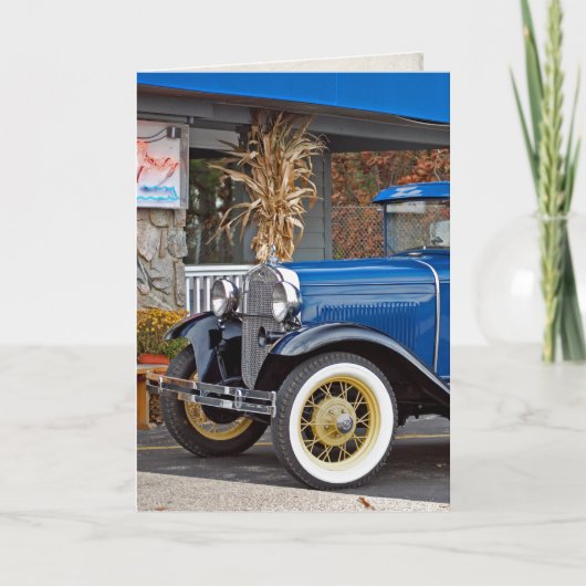 Vintage Car Birthday Karte (Vorderseite)
