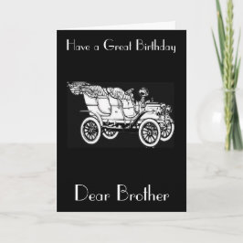 VINTAGE CAR BROTHER GREETCARD KARTE