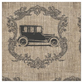 Vintage Car Burlap Stoff (Nahaufnahme)