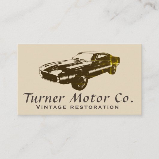Vintage Car Business Card Visitenkarte (Vorderseite)