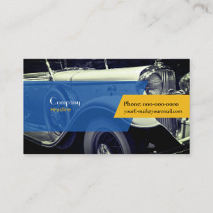 Vintage Car Business Card Visitenkarte