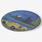 Vintage Car by Moonlight Pappteller (Schrägansicht)