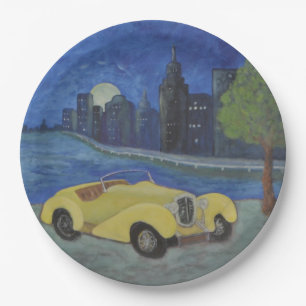 Vintage Car by Moonlight Pappteller