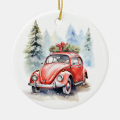 Vintage Car Christmas Keramik Ornament (Vorne)