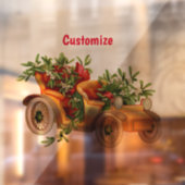 Vintage Car Christmas Mistletoe Thunder_Cove Fensteraufkleber (Blatt 2)