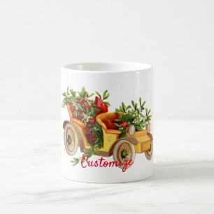 Vintage Car Christmas Mistletoe Thunder_Cove Kaffeetasse