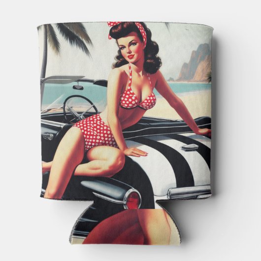 Vintage Car Classic Button Up Dosenkühler (Rückseite)