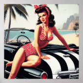 Vintage Car Classic Button Up Poster (Vorne)