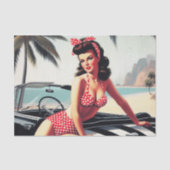 Vintage Car Classic Button Up Seidenpapier (Vorderseite)