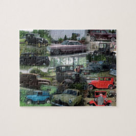 Vintage Car Collage Puzzle