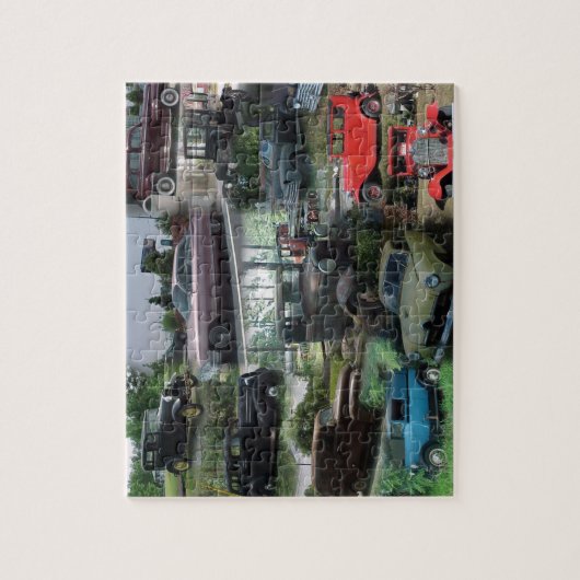 Vintage Car Collage Puzzle (Vertikal)