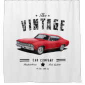 Vintage Car Company Red Chevelle Duschvorhang (Vorderseite)