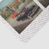 Vintage Car Decoupage Collage oder Geschenk Seidenpapier (Ausschnitt)