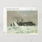 Vintage Car Ferry, Straße von Mackinaw, Michigan Postkarte (Vorne/Hinten)