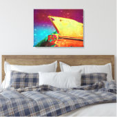 Vintage Car Fire Leinwanddruck (Insitu (Schlafzimmer))