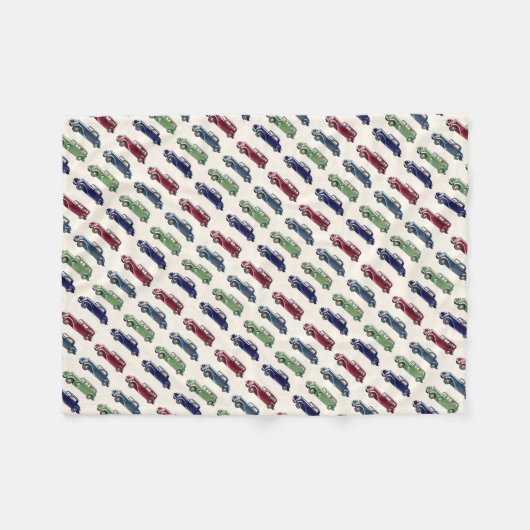 Vintage Car Fleece Decke (Vorderseite (Horizontal))