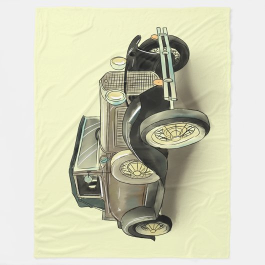 Vintage Car Fleecedecke (Vorderseite)