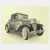 Vintage Car Fleecedecke (Vorderseite (Horizontal))