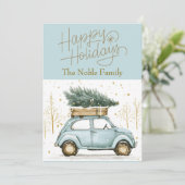 Vintage Car Foto Weihnachten (Stehend Vorderseite)