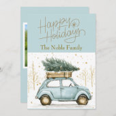 Vintage Car Foto Weihnachten (Vorne/Hinten)