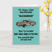 Vintage Car Geburt Mein eigenes Sonnenbad Karte (Gelbe Blume)