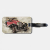 Vintage Car Gepäckanhänger (Rückseite horizontal)