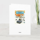 Vintage car greetings card | Citroen 2cv | French Karte (Rückseite)