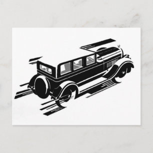 Vintage Car Greycard Postkarte