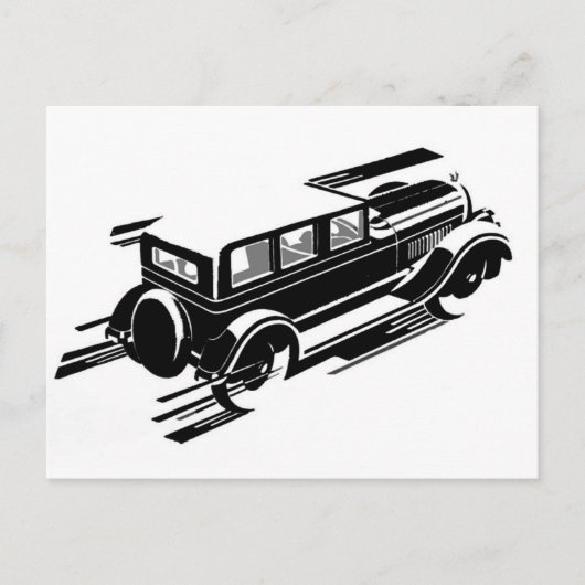 Vintage Car Greycard Postkarte (Vorderseite)