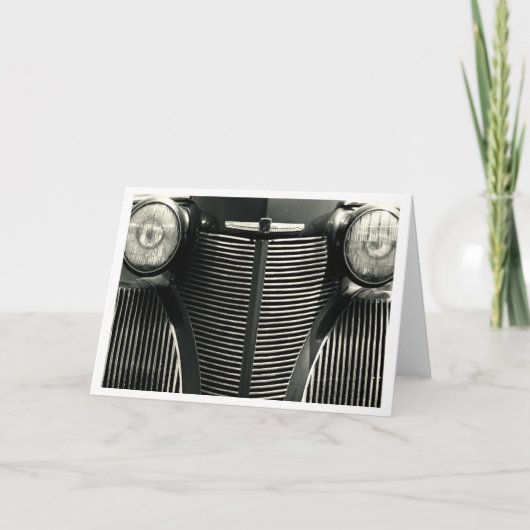 Vintage Car Grill Karte (Vorderseite)