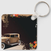 Vintage Car Grunge Schlüsselanhänger (Rückseite)