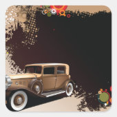 Vintage Car Grunge Stickers (Vorderseite)
