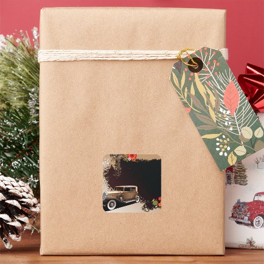 Vintage Car Grunge Stickers