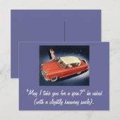 Vintage Car "Gute Nacht, Irene!" Postkarte (Vorne/Hinten)