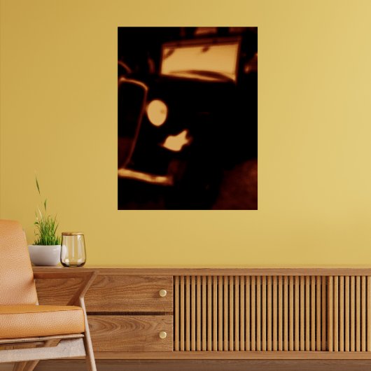 Vintage Car Headlight – Retro Automotive Glow Poster (Wohnzimmer 2)