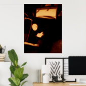 Vintage Car Headlight – Retro Automotive Glow Poster (Heimbüro)