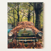 Vintage Car im Herbst Leaves Planer (Rückseite)