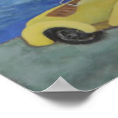 Vintage Car im Stadtplaner Poster (Ecke)