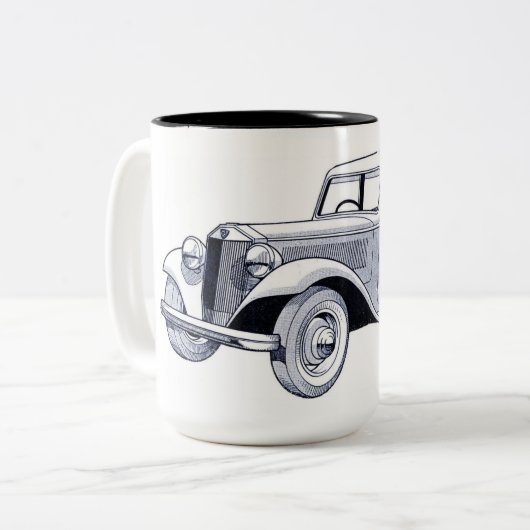 Vintage Car Kaffee Tasse (Vorderseite Links)