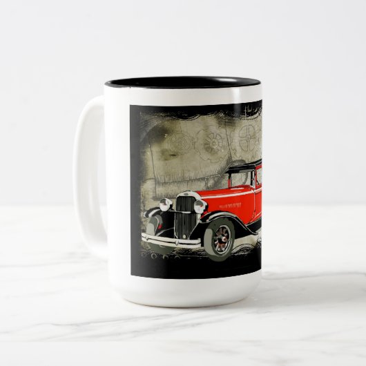 Vintage Car Kaffee Tasse (Vorderseite Links)