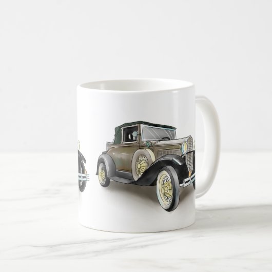 Vintage Car Kaffeetasse (VorderseiteRechts)