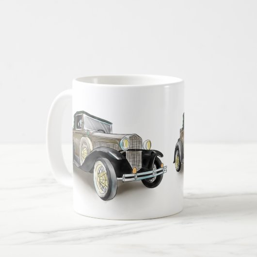 Vintage Car Kaffeetasse (Vorderseite Links)