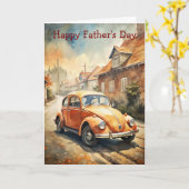 Vintage Car Karte (Gelbe Blume)