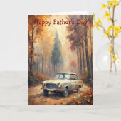 Vintage Car Karte (Gelbe Blume)