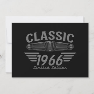Vintage Car Lover 1966 Made in 1966 60th Birthday  Einladung