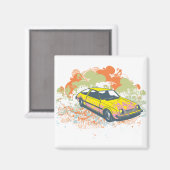 Vintage Car Magnet (Vorderseite/Rückseite)