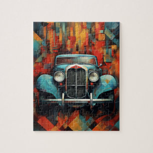 Vintage Car Malerei Abstrakte Kunst Puzzle
