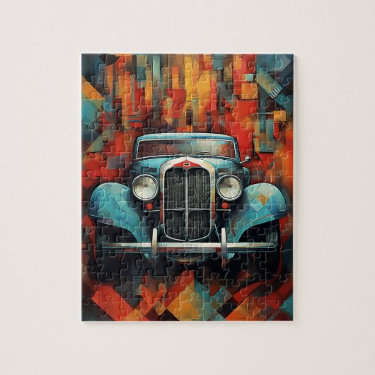 Vintage Car Malerei Abstrakte Kunst Puzzle (Vertikal)