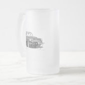 Vintage Car Mattglas Bierglas (Vorderseite Links)