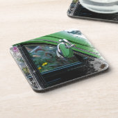 Vintage Car Mirror Getränkeuntersetzer (Linke Seite)